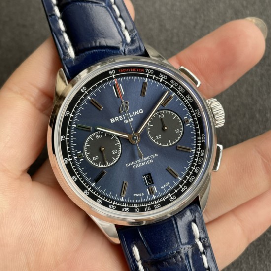 Breitling-Premier B01 Chronograph 42 SS/LE Blue GF V2 Asia 7750