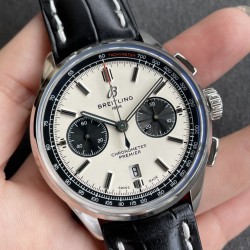 Breitling-Premier B01 Chronograph 42 SS/LE Wht GF V2 Asia 7750