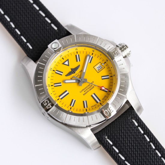 Breitling-Avenger II Seawolf SS/RU Yellow Num GF V2 Asia 2836