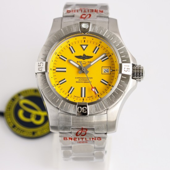 Breitling-Avenger II Seawolf SS/SS Yellow STK GF V2 Asia 2836