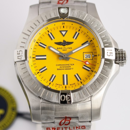 Breitling-Avenger II Seawolf SS/SS Yellow STK GF V2 Asia 2836