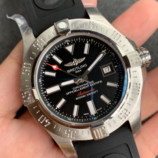 Breitling-Avenger II Seawolf SS/RU Black Stk GF V2 Asia 2836