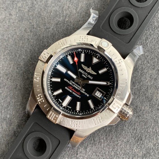 Breitling-Avenger II Seawolf SS/RU Black Stk GF V2 Asia 2836