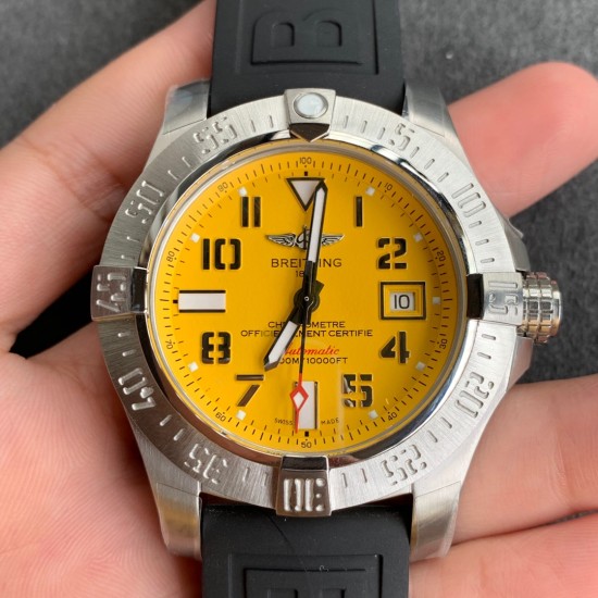 Breitling-Avenger II Seawolf SS/RU Yellow Num GF V2 Asia 2836
