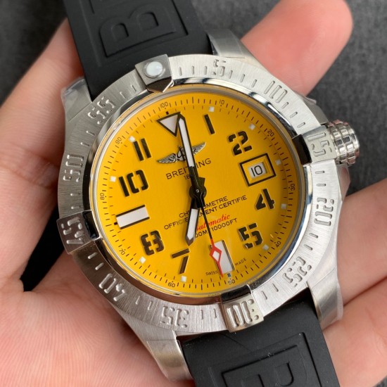 Breitling-Avenger II Seawolf SS/RU Yellow Num GF V2 Asia 2836