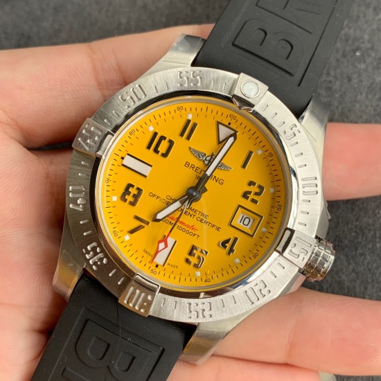 Breitling-Avenger II Seawolf SS/RU Yellow Num GF V2 Asia 2836