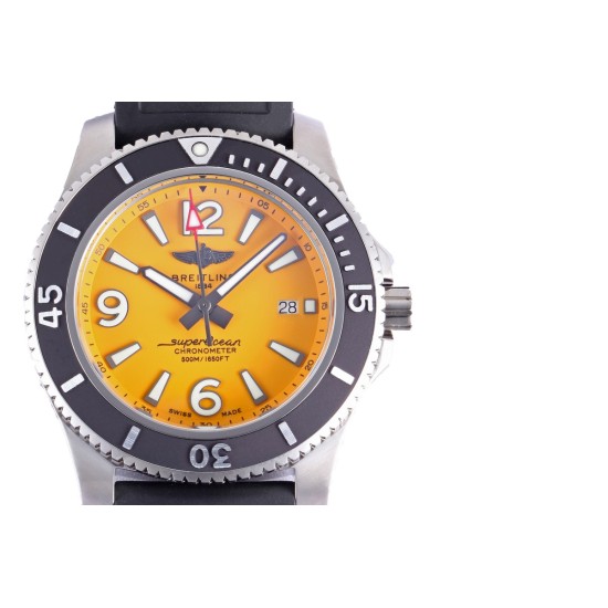 Breitling-Superocean 44mm SS/RU Yellow Dial BLSF A2824