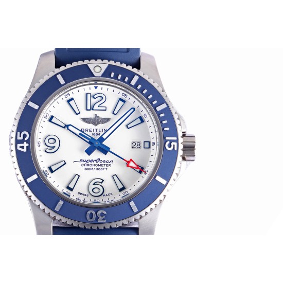 Breitling-Superocean 44mm SS/RU White Dial BLSF A2824