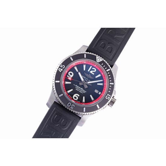 Breitling-Superocean 44mm SS/RU Black/Red BLSF A2824