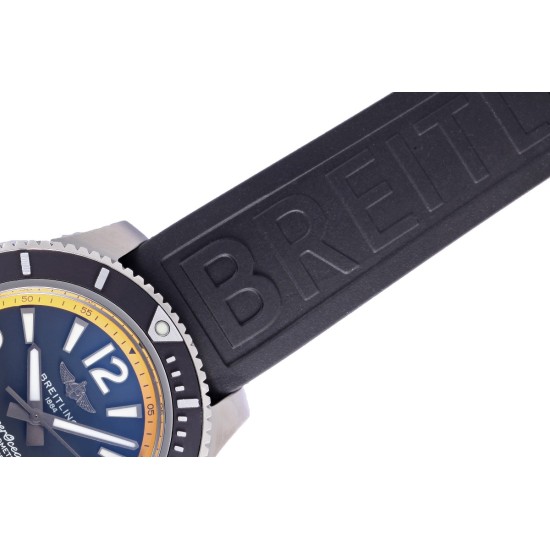 Breitling-Superocean 44mm SS/RU Black/Yellow BLSF A2824