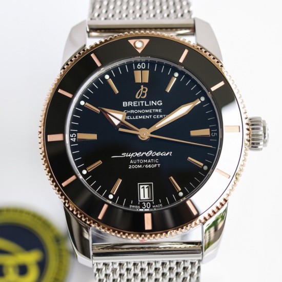 Breitling-Superocean Heritage II 42mm RG/SS Blk GF V2 A2824