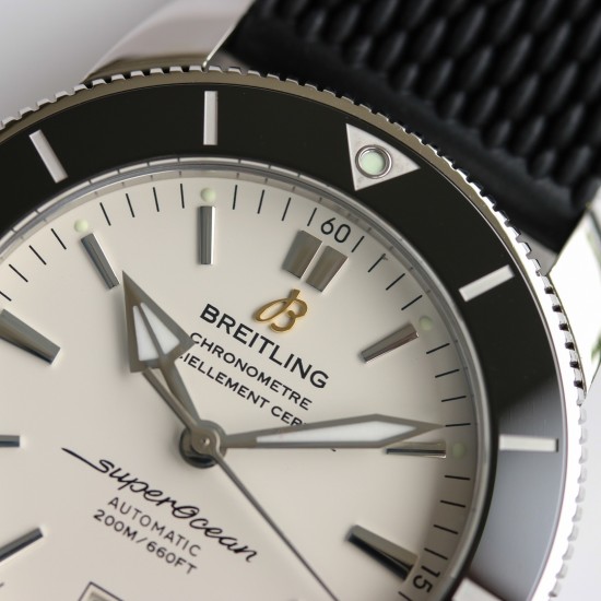 Breitling-Superocean Heritage II 42mm Blk SS/RU Wht GF V2 A2824
