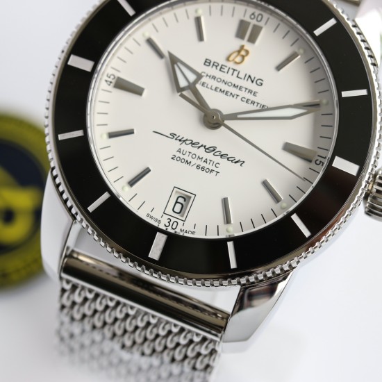 Breitling-Superocean Heritage II 42mm Blk SS/SS Wht GF V2 A2824
