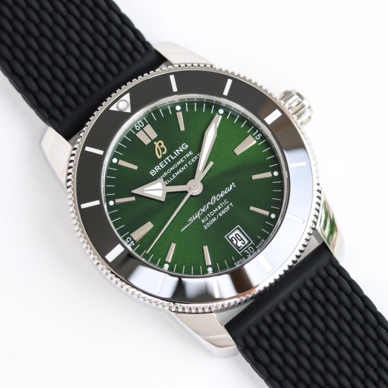 Breitling-Superocean Heritage II 42mm Blk SS/RU Green Dial GF V2 A2824