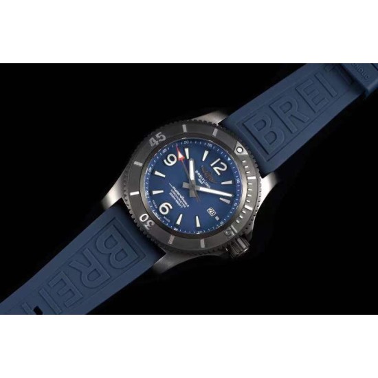 Breitling-Superocean 44mm DLC/RU Blue TF Asia 2824