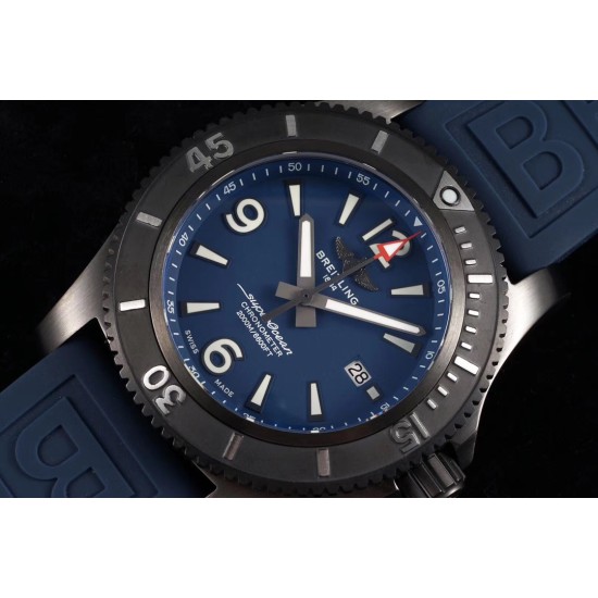 Breitling-Superocean 44mm DLC/RU Blue TF Asia 2824