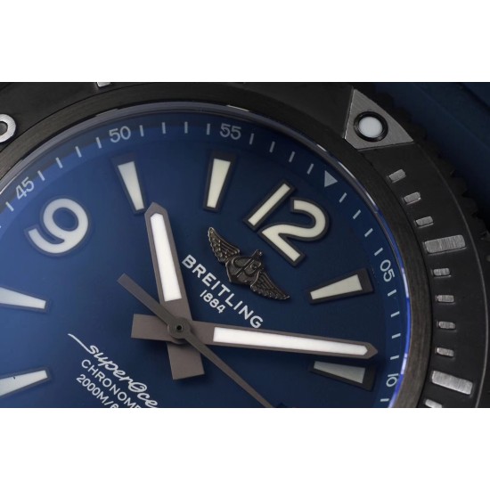Breitling-Superocean 44mm DLC/RU Blue TF Asia 2824