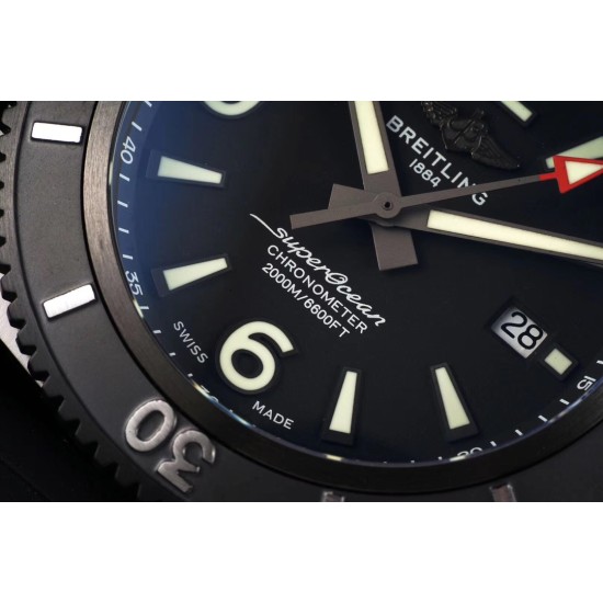 Breitling-Superocean 44mm DLC/RU Black TF Asia 2824