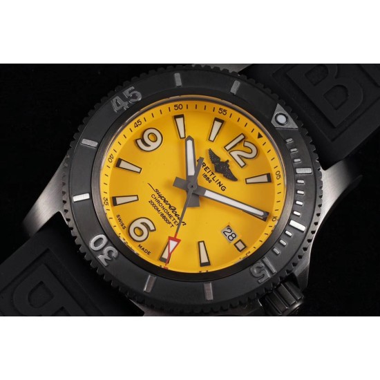 Breitling-Superocean 44mm DLC/RU Yellow TF Asia 2824