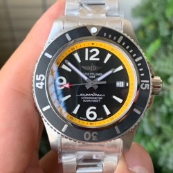 Breitling-Superocean 44mm SS/SS Yellow/Black Dial TF Asia 2824