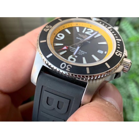 Breitling-Superocean 44mm SS/RU Yellow/Black Dial TF Asia 2824
