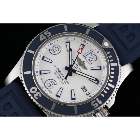 Breitling-Superocean 44mm SS/RU White TF Asia 2824