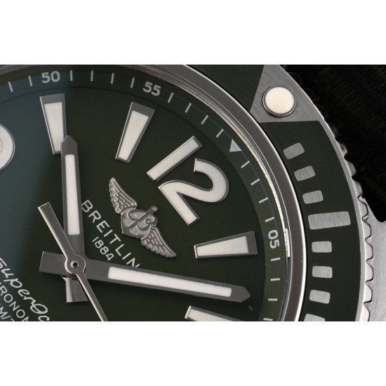 Breitling-Superocean 44mm SS/NY Green TF Asia 2824
