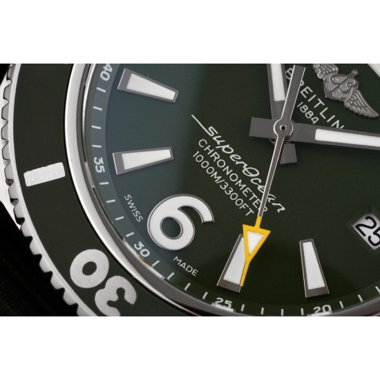 Breitling-Superocean 44mm SS/NY Green TF Asia 2824