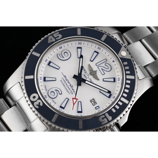 Breitling-Superocean 44mm SS/SS White TF Asia 2824