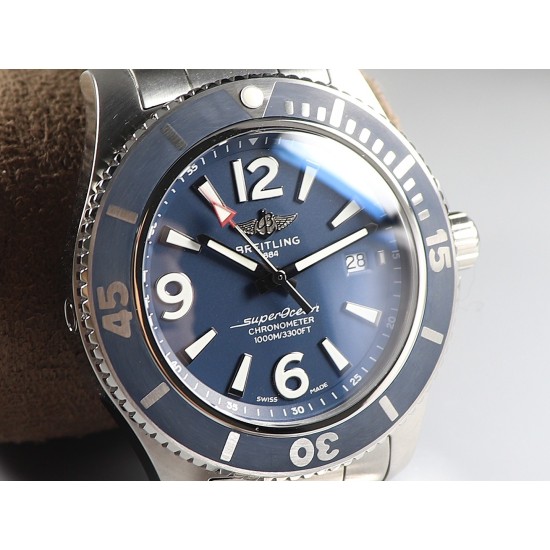 Breitling-Superocean 44mm SS/SS Blue TF Asia 2824