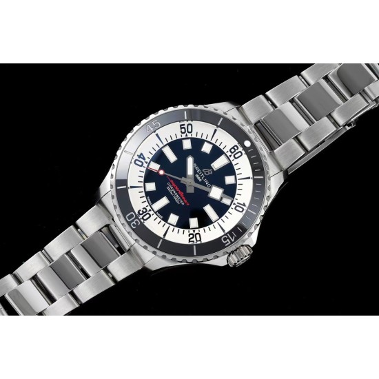 Breitling-Superocean 44mm Black Bezel SS/SS Black Dial TF A2824