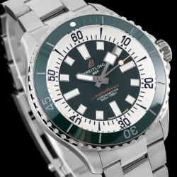 Breitling-Superocean 44mm Green Bezel SS/SS Green Dial TF A2824