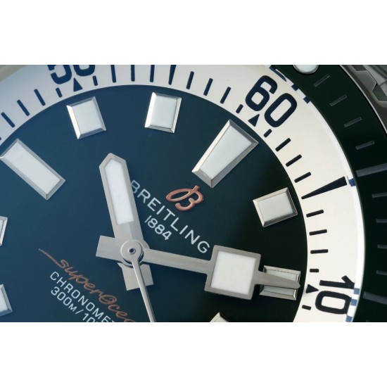Breitling-Superocean 44mm Green Bezel SS/SS Green Dial TF A2824