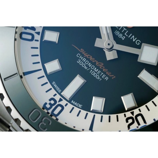 Breitling-Superocean 44mm Green Bezel SS/SS Green Dial TF A2824