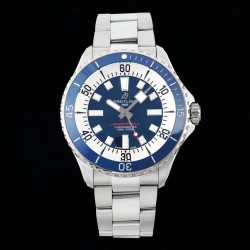 Breitling-Superocean 44mm Blue Bezel SS/SS Blue Dial TF A2824