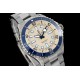 Breitling-Superocean 44mm Blue Bezel SS/SS Cream Dial TF A2824