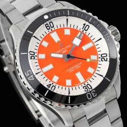 Breitling-Superocean 44mm Black Bezel SS/SS Orange Dial TF A2824