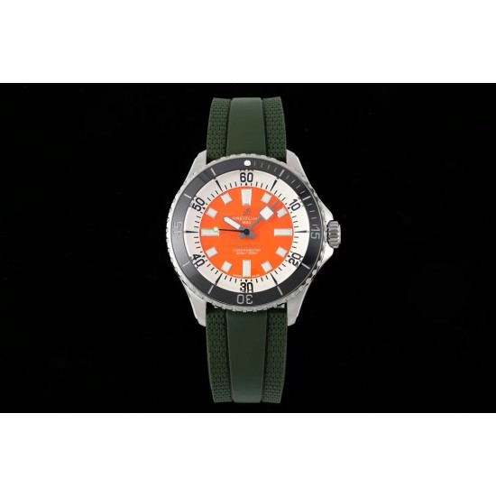 Breitling-Superocean 42mm Black Bezel SS/RU orange Dial TF A2824