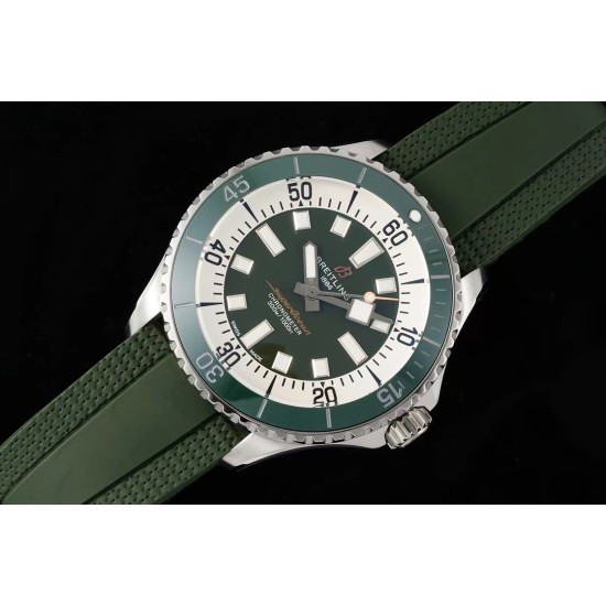 Breitling-Superocean 42mm Green Bezel SS/RU Green Dial TF A2824