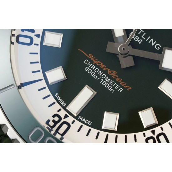 Breitling-Superocean 42mm Green Bezel SS/RU Green Dial TF A2824