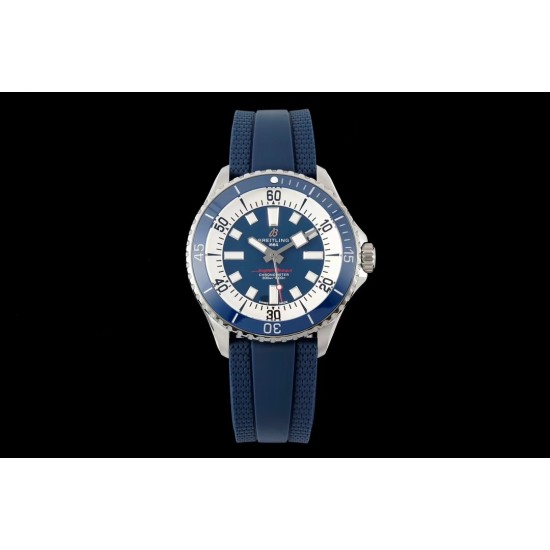 Breitling-Superocean 42mm Blue Bezel SS/RU Blue Dial TF A2824