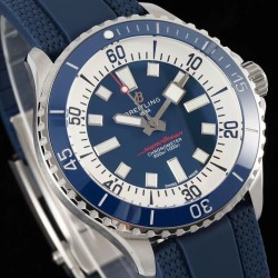 Breitling-Superocean 42mm Blue Bezel SS/RU Blue Dial TF A2824