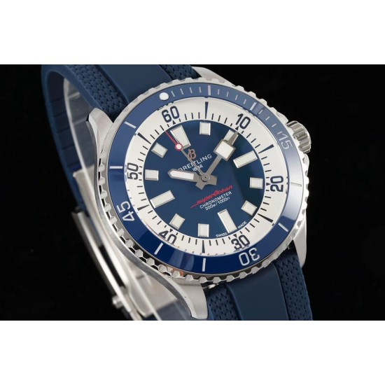 Breitling-Superocean 42mm Blue Bezel SS/RU Blue Dial TF A2824