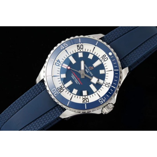 Breitling-Superocean 42mm Blue Bezel SS/RU Blue Dial TF A2824