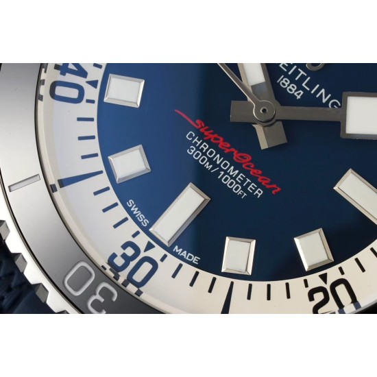 Breitling-Superocean 42mm Black Bezel SS/RU Blue Dial TF A2824