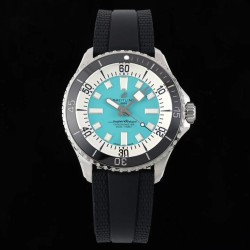 Breitling-Superocean 42mm Black Bezel SS/RU Ice Blue Dial TF A2824