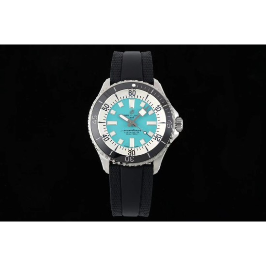 Breitling-Superocean 42mm Black Bezel SS/RU Ice Blue Dial TF A2824
