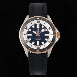Breitling-Superocean 42mm SS/RU Black/RG Bezel  Blue Dial TF A2824