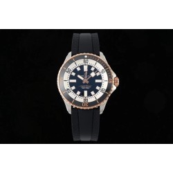 Breitling-Superocean 42mm SS/RU Black/RG Bezel  Blue Dial TF A2824