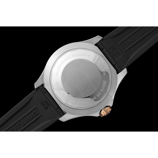 Breitling-Superocean 42mm SS/RU Black/RG Bezel  Blue Dial TF A2824